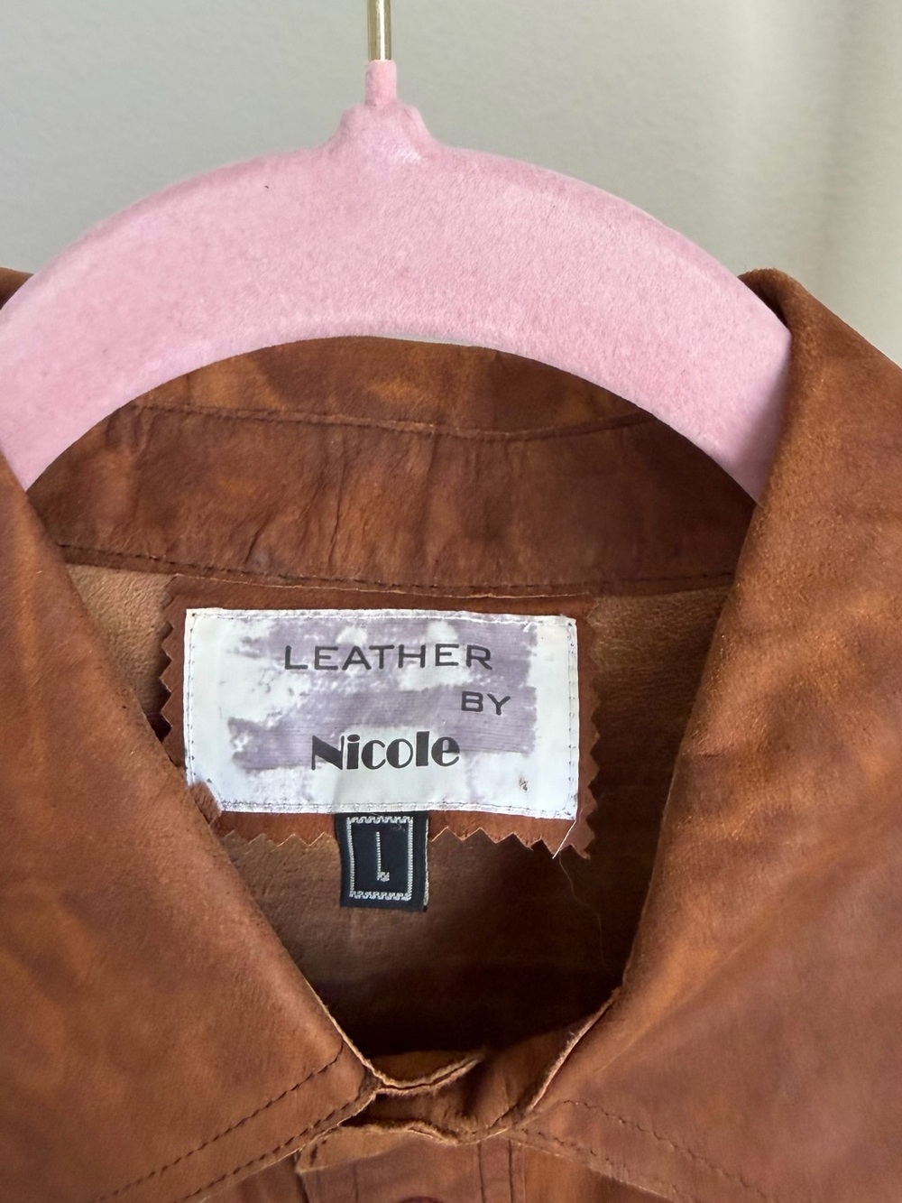 Vintage Leather by Nicole Men’s Brown Genuine Leather Shirt Jacket Size L - Picture 2 of 6